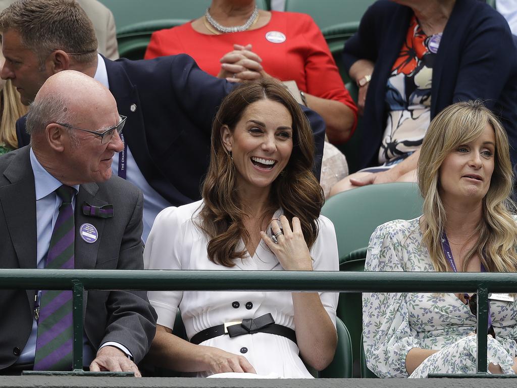 Kate is happy to sit among the people during her Wimbledon visits. Picture: AP Photo/Kirsty Wigglesworth