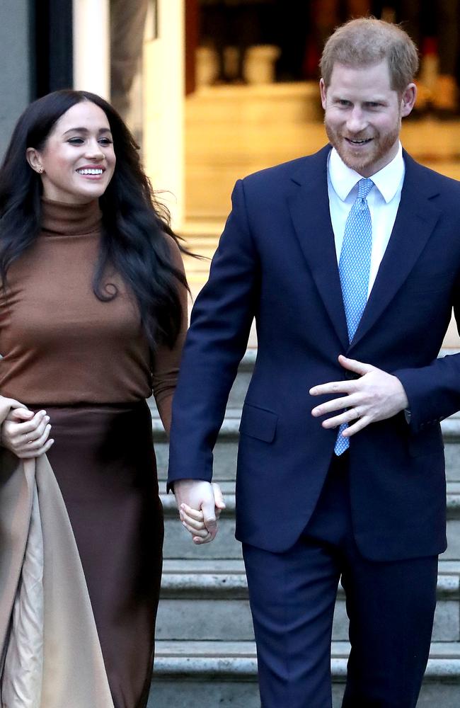 The couple is walking away from full-time royal life. Picture: Getty Images