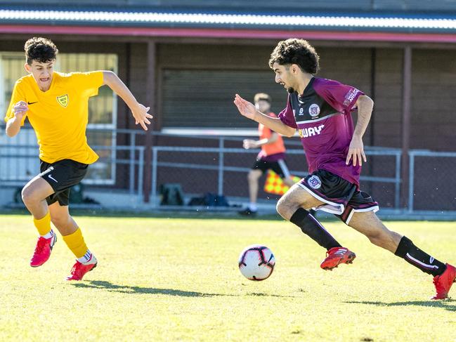 Faroq Manshed in the Queensland Schools Premier League Football match between Marsden and Corinda at Darra, Thursday, July 30, 2020 - Picture: Richard Walker