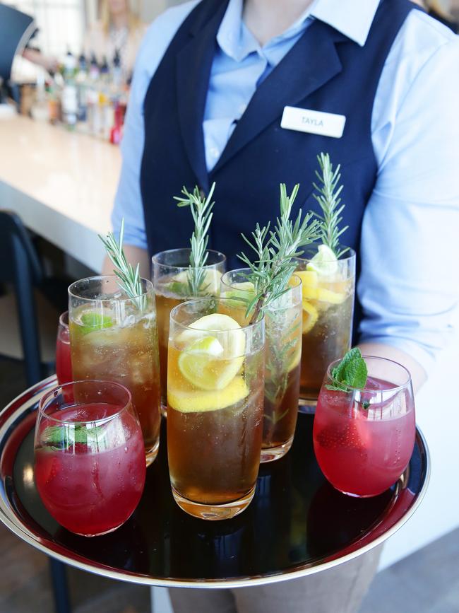 Refreshments at My Lounge by Virgin Australia at Brisbane International Airport.