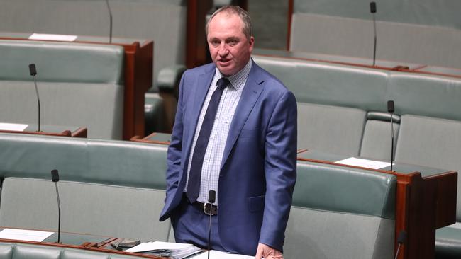 Barnaby Joyce in the House of Representatives Chamber at Parliament House in Canberra. Picture: Kym Smith