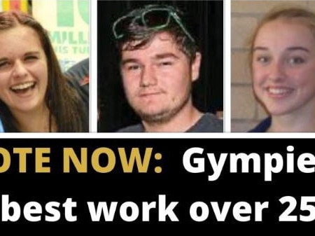 YOUNG GUNS: Kelly Goatham, Jack Lawes and Georgia Lutton are leading the poll to decide "Gympie's best worker under 25".