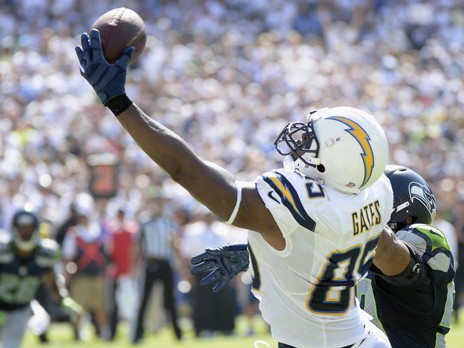 Tight end Antonio Gates #85 of the San Diego Chargers carved up the Seattle Seahawks.