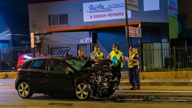 A man will appear in court today after he was charged in relation to a multi-vehicle crash at Gladesville over the weekend. Picture: Patrick J Lee