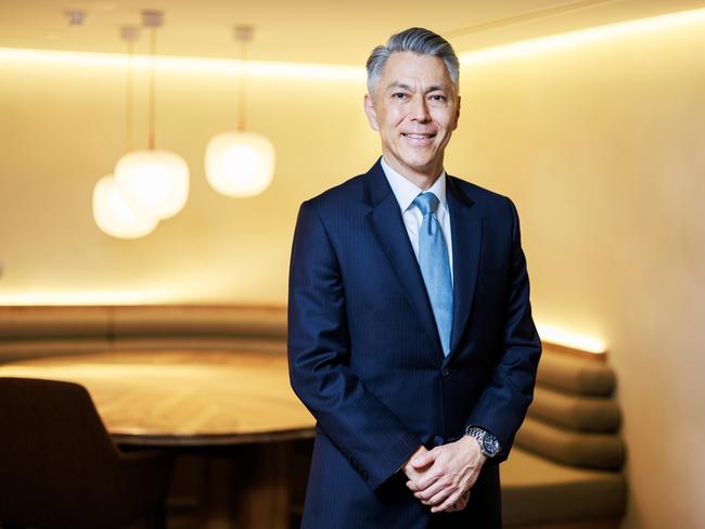 MELBOURNE, AUSTRALIA - Newswire Photos February 20, 2024: BHP CEO Mike Henry pictured at their Collins Street headquarters ahead of profit results. Picture NCA NewsWire / Aaron Francis