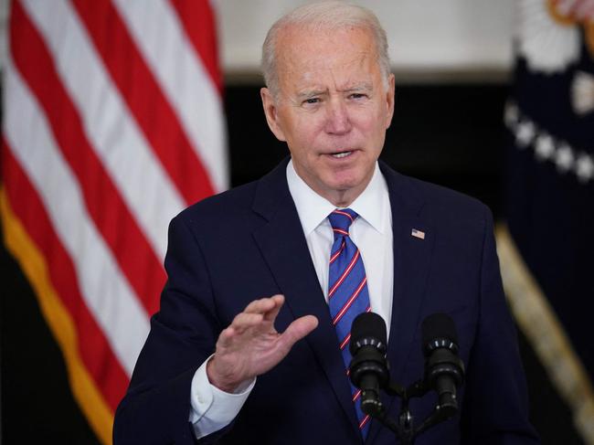 Joe Biden will announce all US adults are eligible for the vaccine. Picture: AFP.