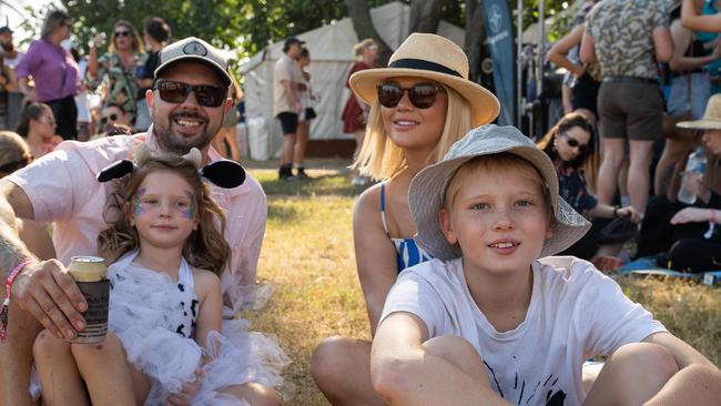 Nicole Churchett, Alex Jenner, Ziggy Jenner and Cleo Jenner at BASSINTHEGRASS 2023. Picture: Pema Tamang Pakhrin