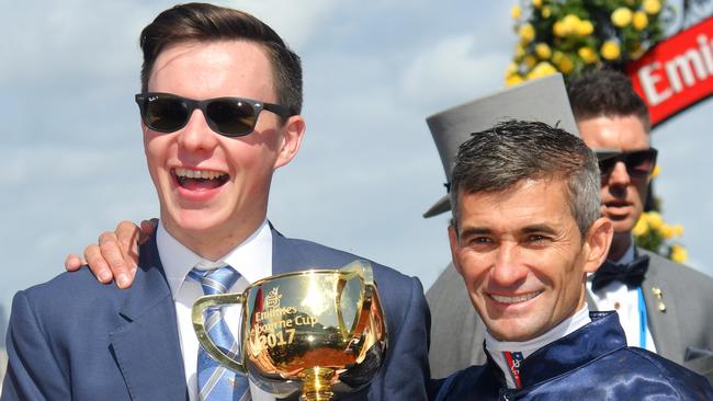 Joseph O’Brien couldn’t hide his delight after becoming the youngest trainer to win the Melbourne Cup.