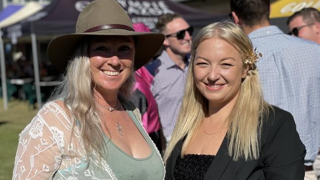 Miranda Maxwell and Heidi McCormack at the Gympie Races on June 15, 2024.