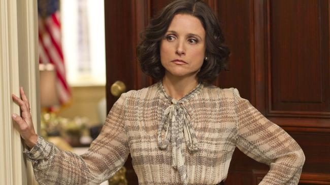 Julia Louis-Dreyfus as Selina Meyer lurches from one disaster to another in Veep.