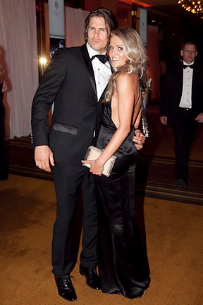 <p>Brett Deledio and Katie Chinevs. Picture: Anthony Licuria</p>