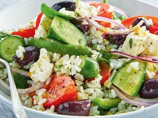 Greek lemon rice salad.