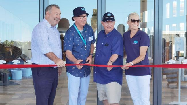 Cutting the ribbon to officially open Oceanside RV Lifestyle Village at Burnett Heads, from left: Bundaberg Region Mayor Jack Dempsey, CEO Phil Stewart, owner Darren Wilson and Janelle Whalley.