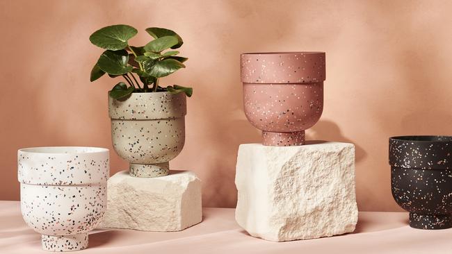 Capra’s Funnel Terrazzo Resin Pot range at Bunnings have already attracted praise online.