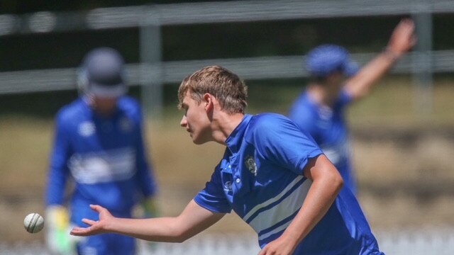 Nudgee’s Byron Kratzmann yesterday against BBC.