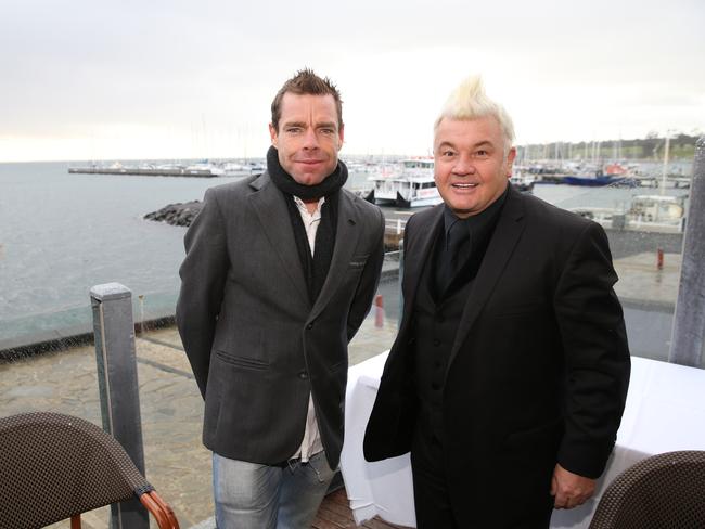 Cadel Evans and Geelong Mayor Darryn Lyons at the launch.