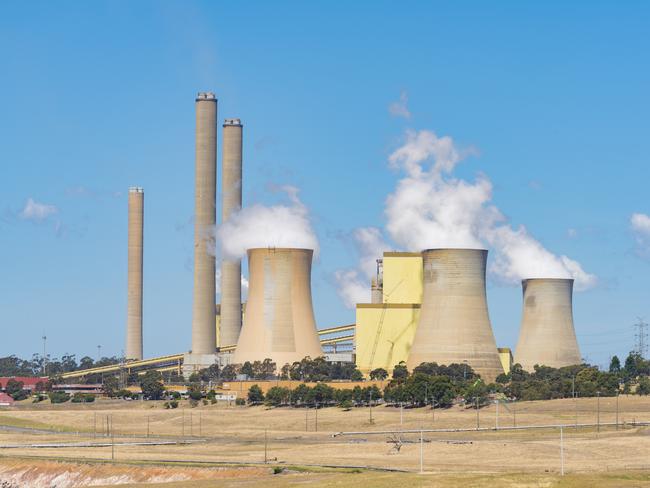 Close-up view of a huge coal-fired power station