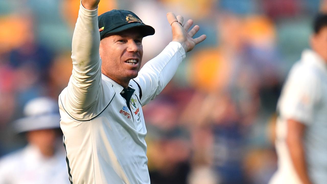 David Warner was responsible for the delayed start to the Test match. Photo: Darren England