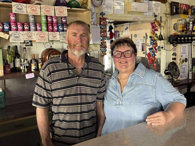 Steve and Kerry Wesche, the new owners of the Koumala Hotel, April 21, 2025