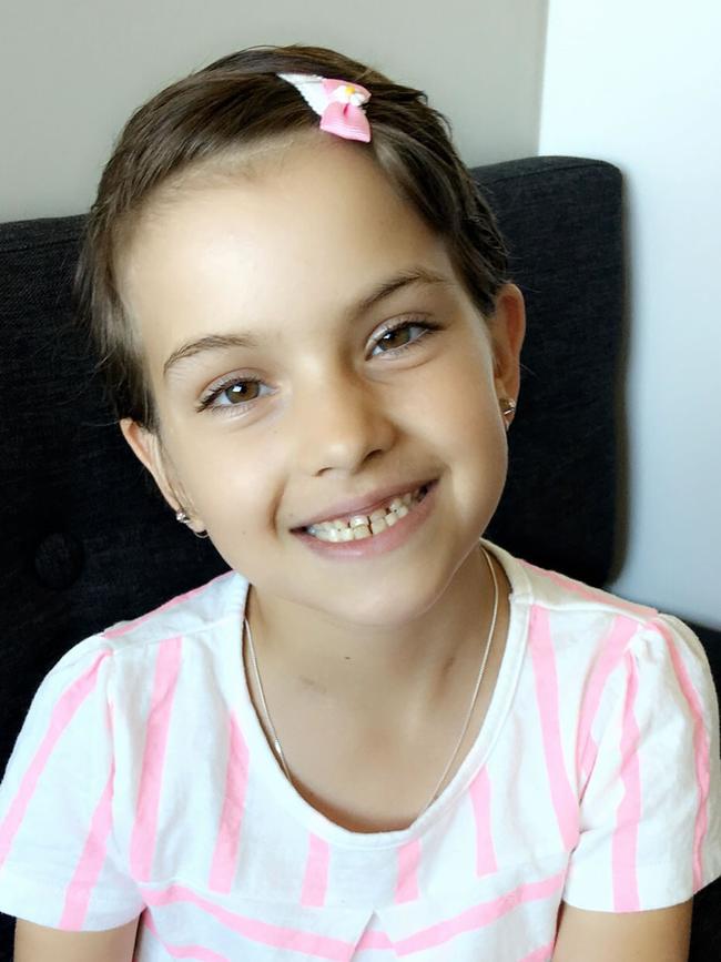 Bella has symptoms of a cold when she was first diagnosed. Picture: Supplied