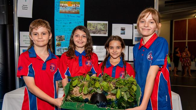 Driver Primary School Hayden Smith, Chantelle Loehr, Summer Ilett and Lilyana Alchi. Picture: Pema Tamang Pakhrin