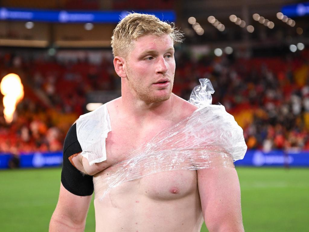 Broncos defectors Thomas Flegler (pictured) and Herbie Farnworth are expected to miss the derby. Picture: NRL Images