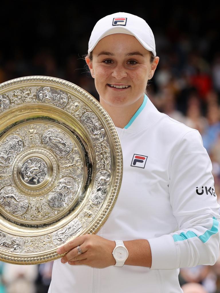 Ash Barty has won three Grand Slams, Wimbledon, and been world number 1. Picture: Clive Brunskill/Getty Images