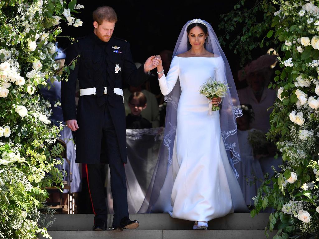 Harry and Meghan’s wedding in 2018. Picture: AFP