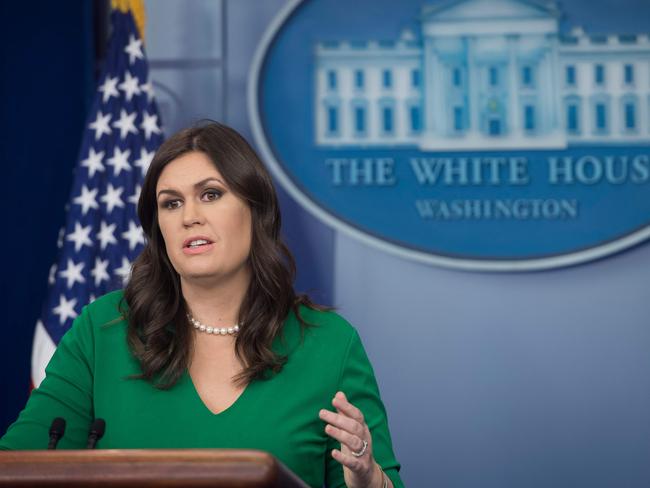 White House Press Secretary Sarah Huckabee Sanders said the president will hold a “bill passage event”. Picture: AFP/Saul Loeb