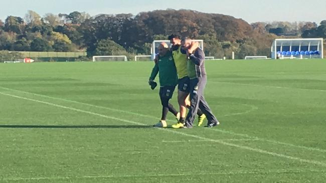 Josh Mansour has suffered a serious knee injury after a freak training accident