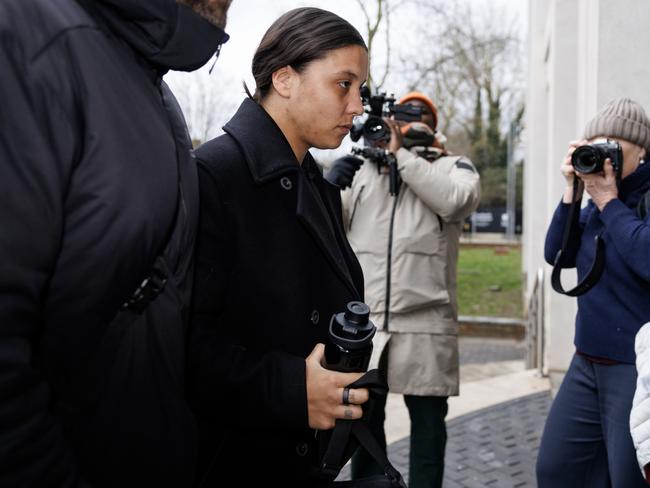 The Matildas star is defending charges of racial harassment. Picture: Getty Images