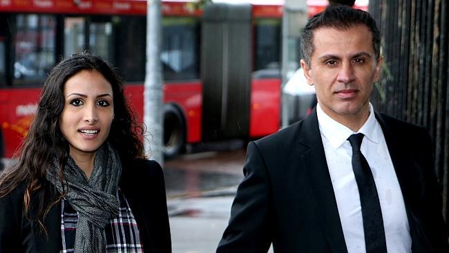 Simon Gittany with his girlfriend Rachelle Louise entering court in the days before the sentencing.