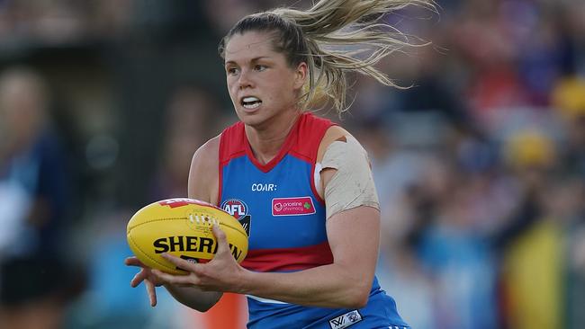 Western Bulldogs AFLW star Katie Brennan will finally return in Round 6. Picture: Wayne Ludbey