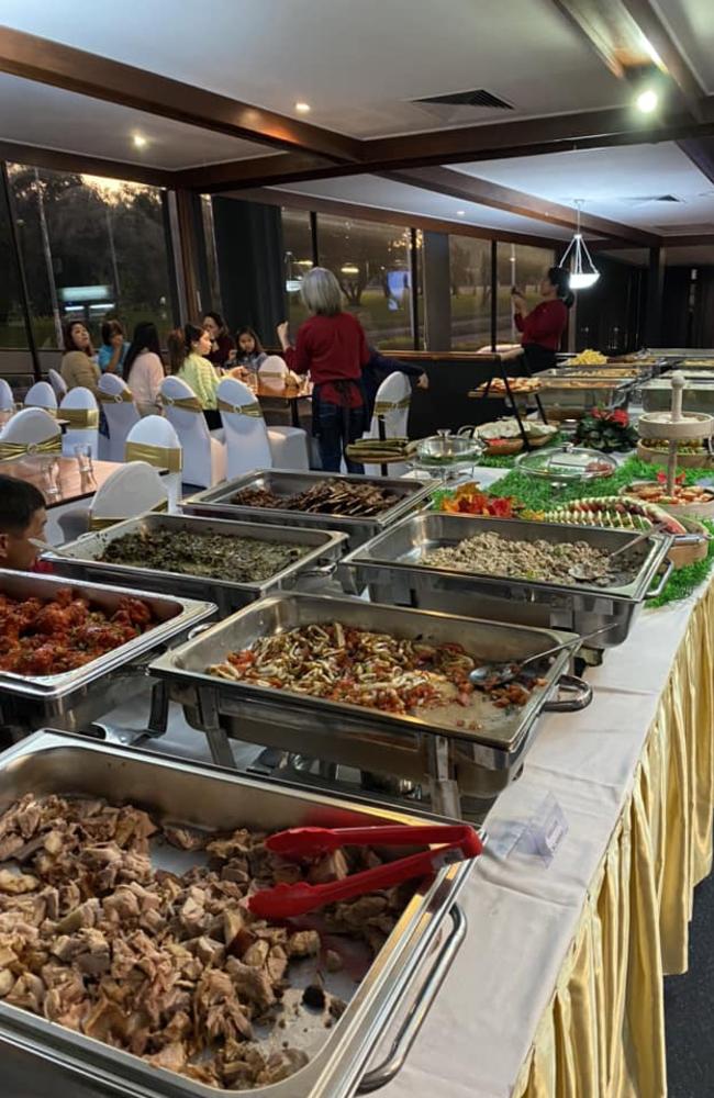 Buffet dinner at U-Wey Dragon Hotel at Rockhampton Plaza Hotel.