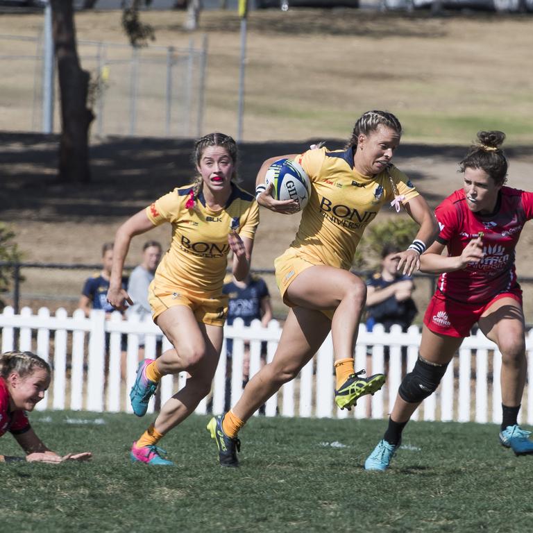 Action from the opening weekend of the Aon Rugby Sevens. Picture: CAVAN FLYNN