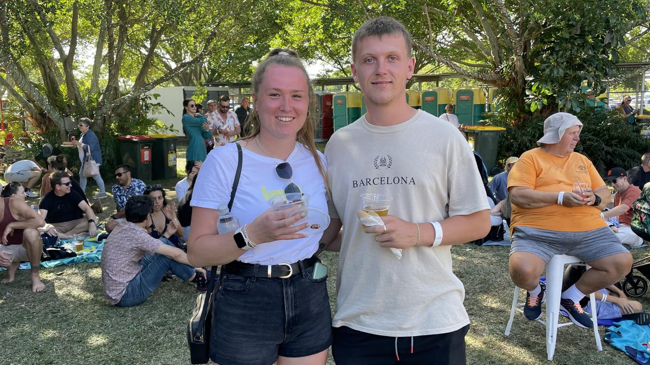 Shannon Le Lievre and Chezney Payne at the La Festa - Food and Wine day as part of Cairns Italian Festival at Fogarty Park. Picture: Andreas Nicola