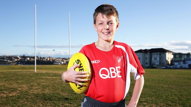 Kensington AFL rising star Hamish Morrison was picked for the Sydney Swans U11 development squad.