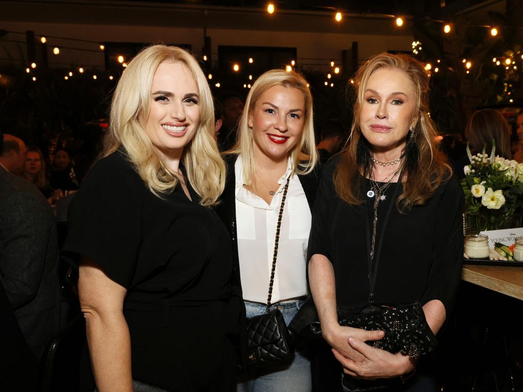 (L-R) Rebel Wilson, Ramona Agruma and Kathy Hilton attend the World Premiere after party for Young Woman and the Sea at The Hollywood Roosevelt in Hollywood, California on May 16, 2024. (Photo by Rodin Eckenroth/Getty Images for Disney)