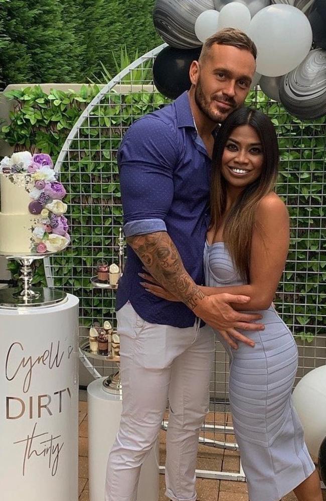 Eden Dally and Cyrell Paule at her 30th birthday bash. Picture: Instagram