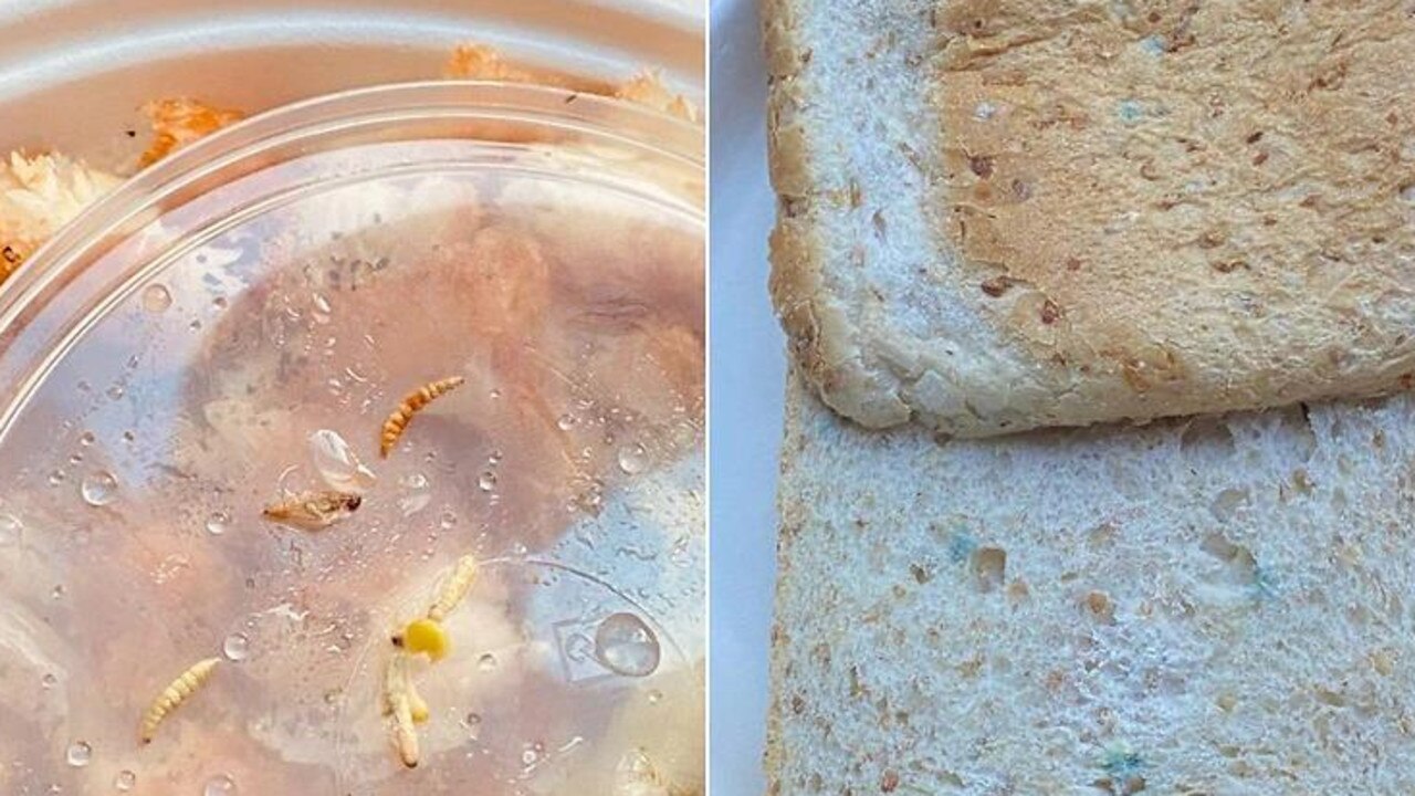 Asylum seekers being held at the same hotel have posted images to social media showing food they had been served, allegedly filled with maggots alongside mouldy pieces of bread.