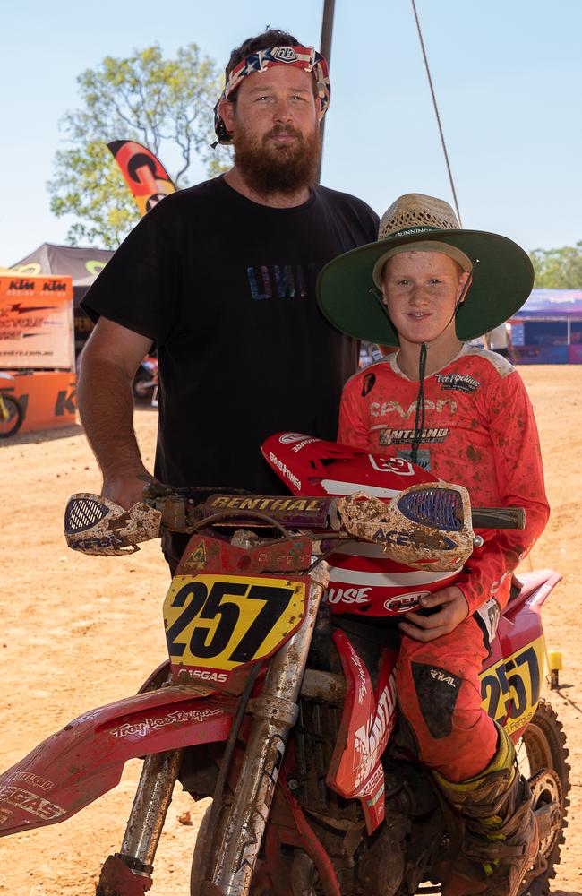 David Fergus and Tom Fergus at the 2023 KTM Australian Junior Motocross Championships, Darwin, NT, Australia. Picture: Pema Tamang Pakhrin