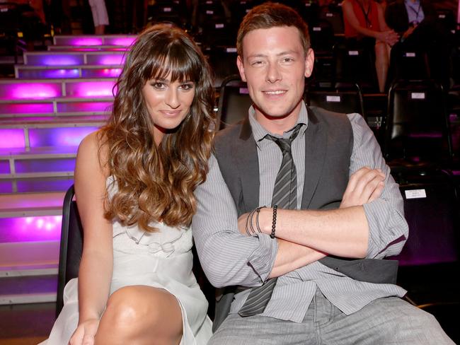 Lea Michele and Cory Monteith in 2012. Monteith died in 2013 of an alcohol and heroin overdose. Picture: Getty Images