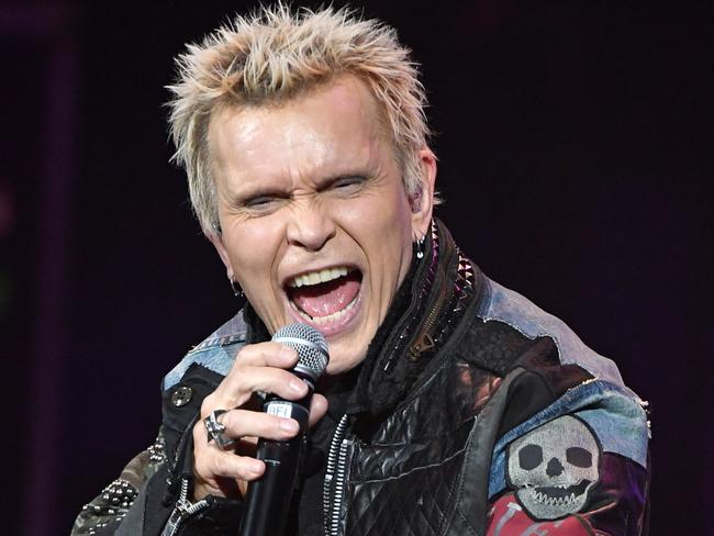 Legendary rocker Billy Idol has allocated free tickets to his Brisbane and Sydney shows for bushfire volunteers as well as proceeds from her merchandise sales. Picture: Getty