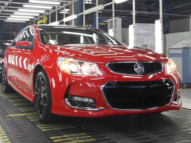 The 2017 Holden Commodore on production line in Elizabeth. Photo: Joshua Dowling