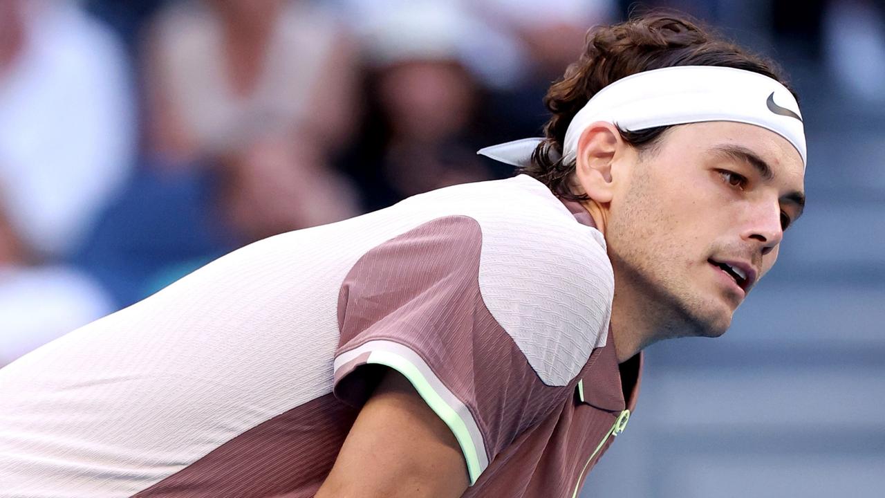 Taylor Fritz will need to lift to advance. (Photo by Kelly Defina/Getty Images)