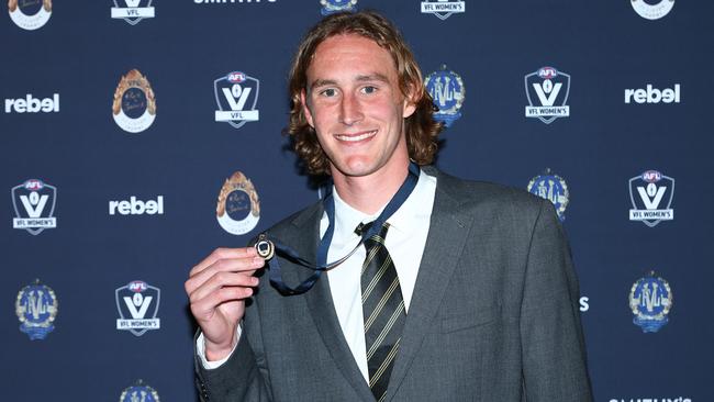 Werribee’s Sam Clohesy won the Fothergill-Round-Mitchell Medal. Picture: Graham Denholm/AFL Photos