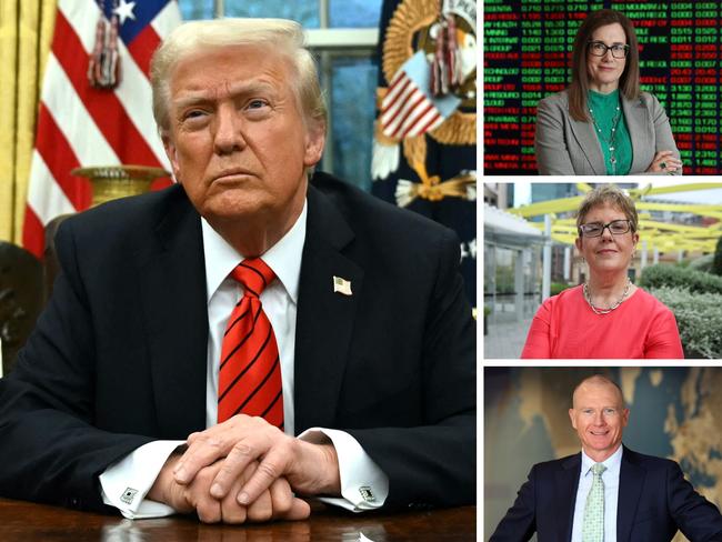 US President Donald Trump, ASX chief executive Helen Lofthouse, AMP chief executive Alexis George and Cochlear chief executive Dig Howitt