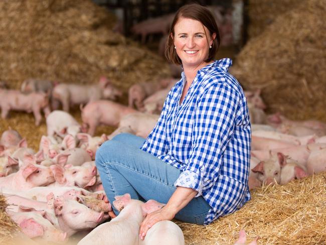 SA’s Kim Thorpe from McMahon Family Enterprises – better known as McPiggery. The piggery has won a- Picture: supplied