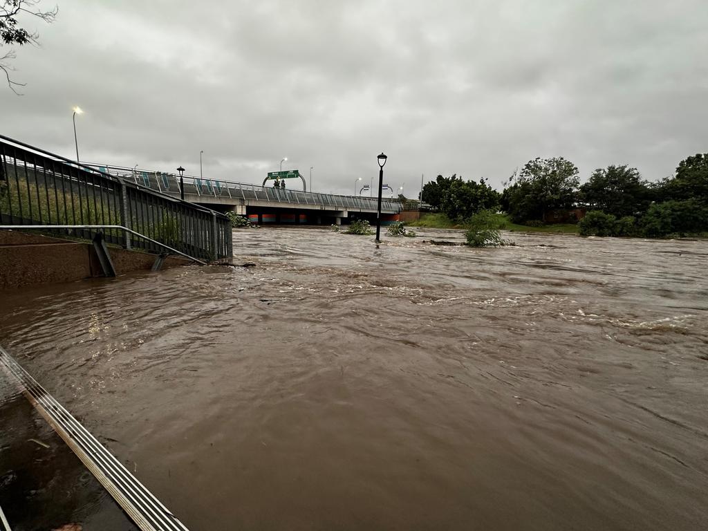 Flooding at Kedron Brook. Picture: QAS