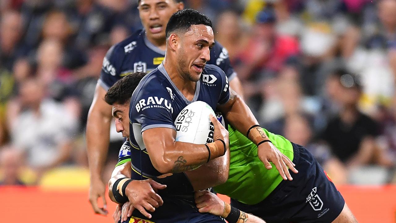 Valentine Holmes has switched to the centres this season at the Cowboys. Picture: Albert Perez/Getty Images